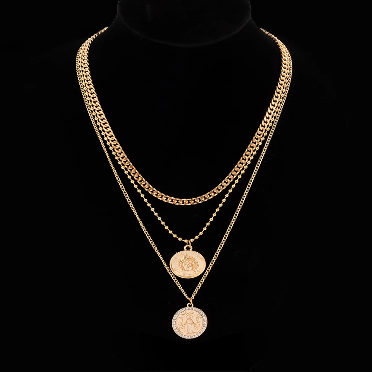KunJoe 3pcs/set Sweater Chain Choker Necklace Fashion Simple Round Portrait Pendant Necklace for WomenTrend Jewerly Accessories
KunJoe 3pcs/set Sweater Chain Choker Necklace Fashion Simple Round Portrait Pendant Necklace for WomenTrend Jewerly Accessories