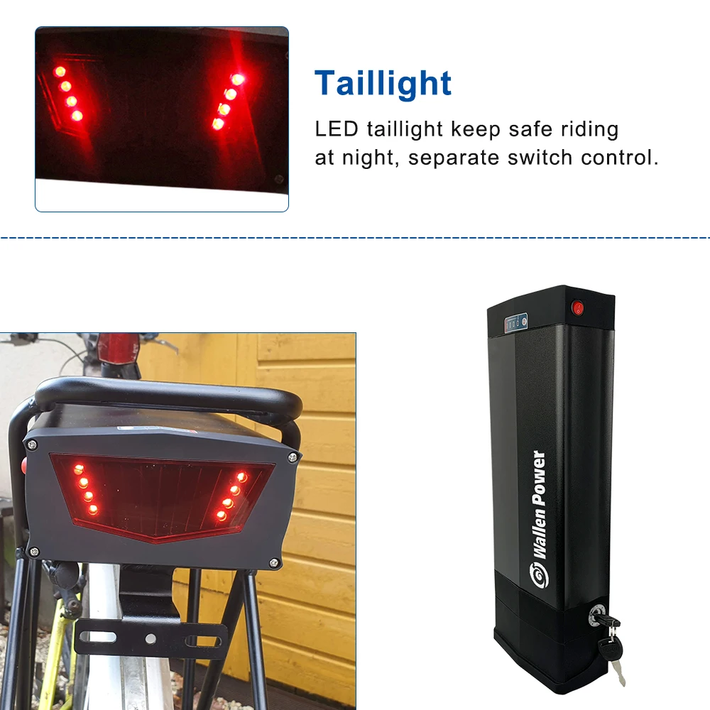 Rear Rack ebike Battery 48V 20Ah Electric Bike Batteries With 2 Layers Luggage For Bicycle 1500W 1000W 500W 350W 250W Motors
Rear Rack ebike Battery 48V 20Ah Electric Bike Batteries With 2 Layers Luggage For Bicycle 1500W 1000W 500W 350W 250W Motors