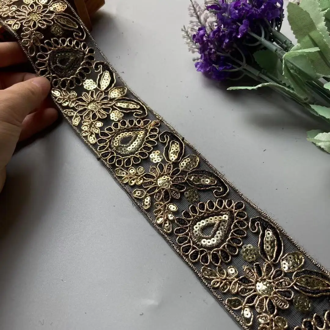 2 Yards 5cm Black Sequined Ribbon Ethnic Embroidered Lace Sew Accessories Embroidery Lace Trim Crocheted Lace Ribbon New
2 Yards 5cm Black Sequined Ribbon Ethnic Embroidered Lace Sew Accessories Embroidery Lace Trim Crocheted Lace Ribbon New