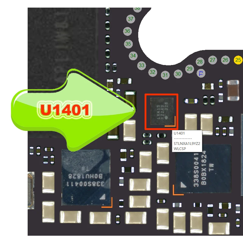 5-10pcs LXA1S For iPhone XS/XR/XS Max U1401 11 pro max Logic eeprom IC Chip Lynx STLNXA1L9YZ2 LXA1SYZ28N LXA1S For iPhone XS/XR/
5-10pcs LXA1S For iPhone XS/XR/XS Max U1401 11 pro max Logic eeprom IC Chip Lynx STLNXA1L9YZ2 LXA1SYZ28N LXA1S For iPhone XS/XR/