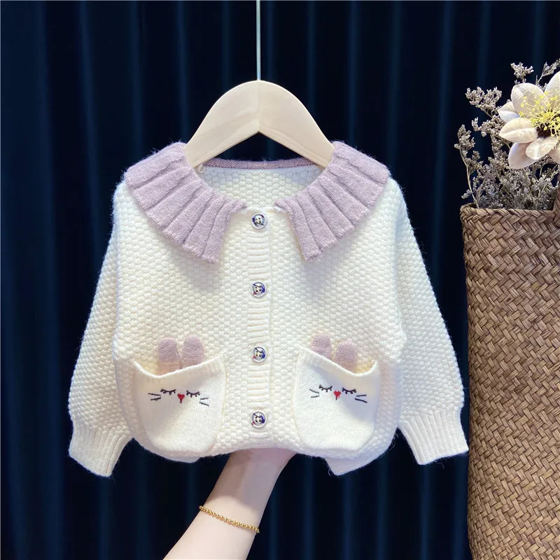 18M-8Years Autumn Baby Girls Knitted Sweaters Long Sleeve Toddler Rabbit Cardigan Infant Clothing for Children Coats 2021
18M-8Years Autumn Baby Girls Knitted Sweaters Long Sleeve Toddler Rabbit Cardigan Infant Clothing for Children Coats 2021