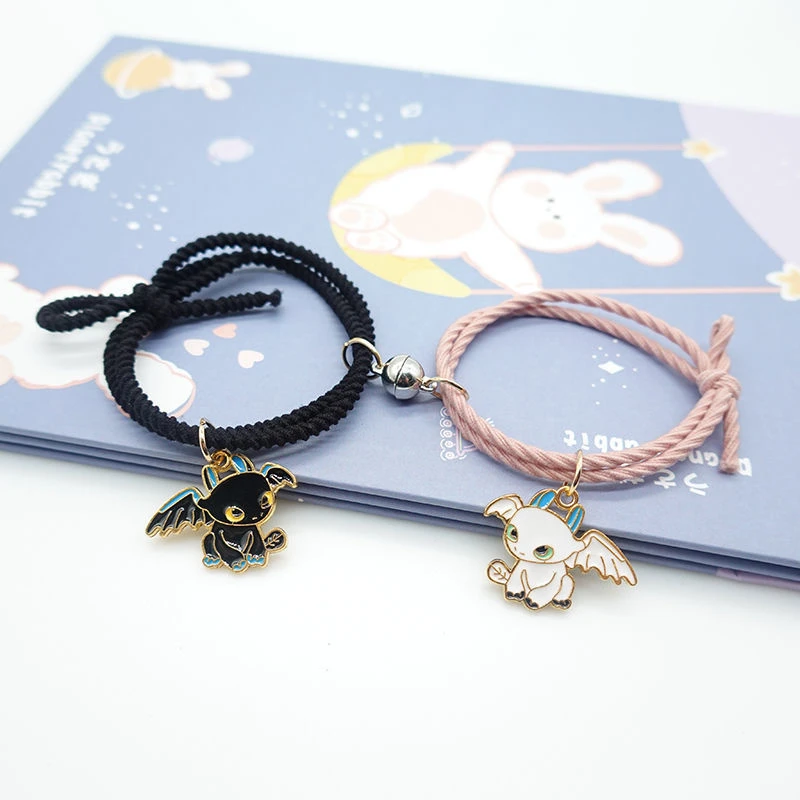Cute Cartoon Animal Night Evil Toothless Pendant Bracelet Simple Couple Woven Bracelet Couple Souvenir Jewelry Best Gift
Cute Cartoon Animal Night Evil Toothless Pendant Bracelet Simple Couple Woven Bracelet Couple Souvenir Jewelry Best Gift