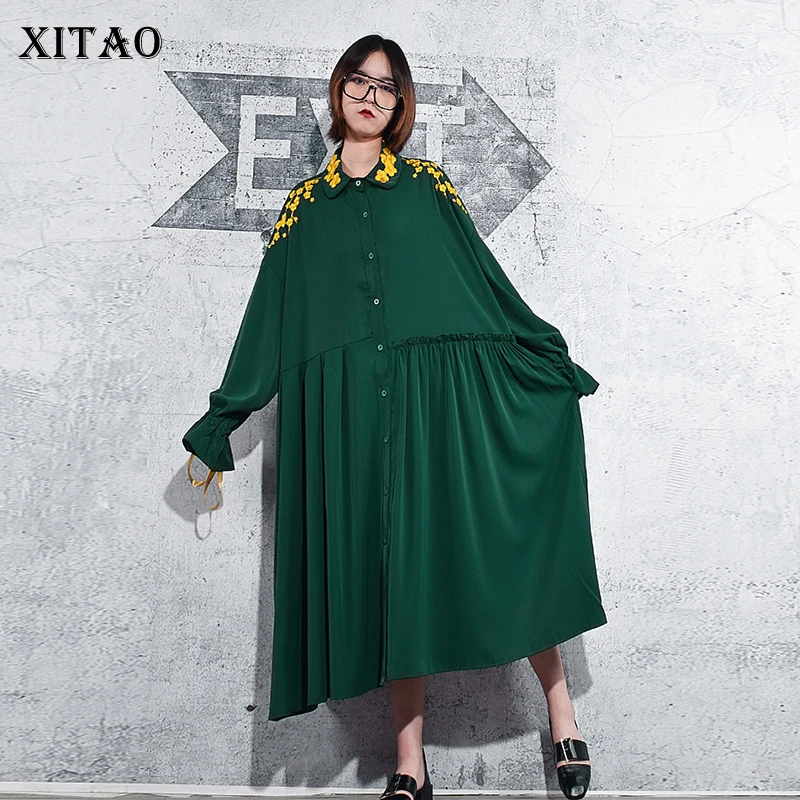 XITAO Vintage Embroidery Dress Woman Casual Loose Large Size Shirt Dress 2021 Autumn New Fashion Pleated Patchwork ZXR1442
XITAO Vintage Embroidery Dress Woman Casual Loose Large Size Shirt Dress 2021 Autumn New Fashion Pleated Patchwork ZXR1442