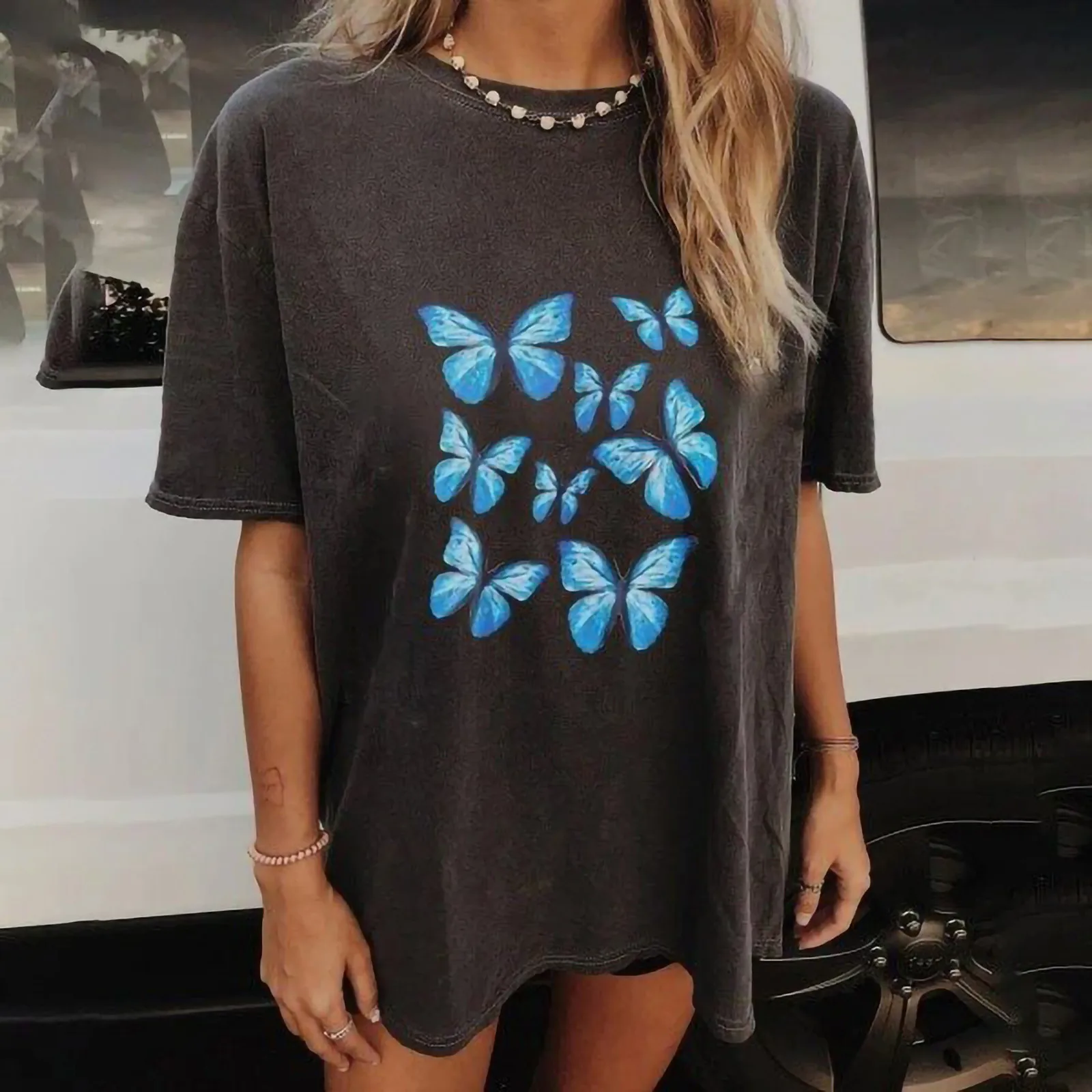 Women's T-Shirt Butterfly Printed Short Sleeve T-Shirts For Girls 2021 Korean Fashion Harajuku Top Female Casual T Shirt Women
Women's T-Shirt Butterfly Printed Short Sleeve T-Shirts For Girls 2021 Korean Fashion Harajuku Top Female Casual T Shirt Women