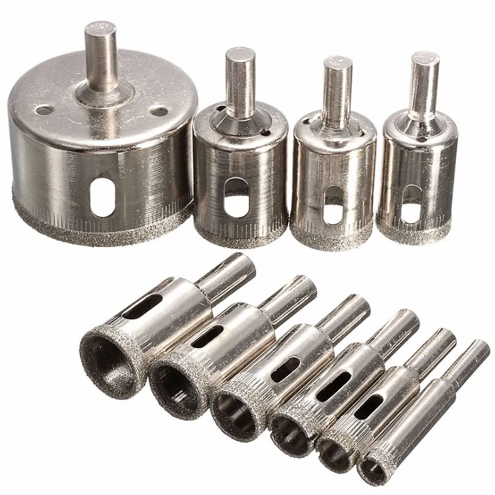 10 Pcs Glass Cutting Bit Diamond Hole Saw Drill Bit Tool 8-50mm Tile Ceramic Hole Opening Tools Electrical Drill Accessories
10 Pcs Glass Cutting Bit Diamond Hole Saw Drill Bit Tool 8-50mm Tile Ceramic Hole Opening Tools Electrical Drill Accessories