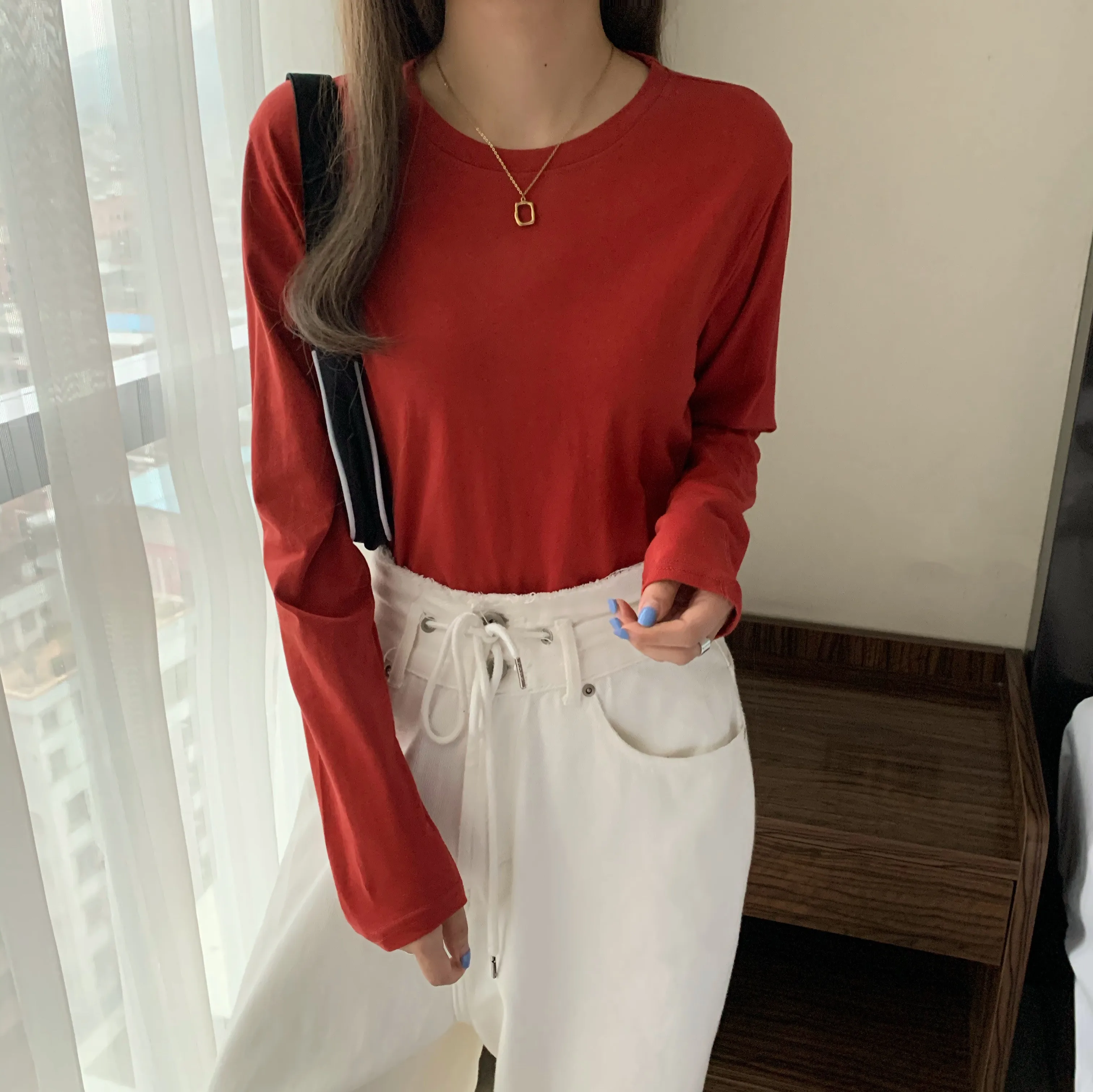 XZ2694 2021 autumn new Korean version of the net red long-sleeved t-shirt women
XZ2694 2021 autumn new Korean version of the net red long-sleeved t-shirt women