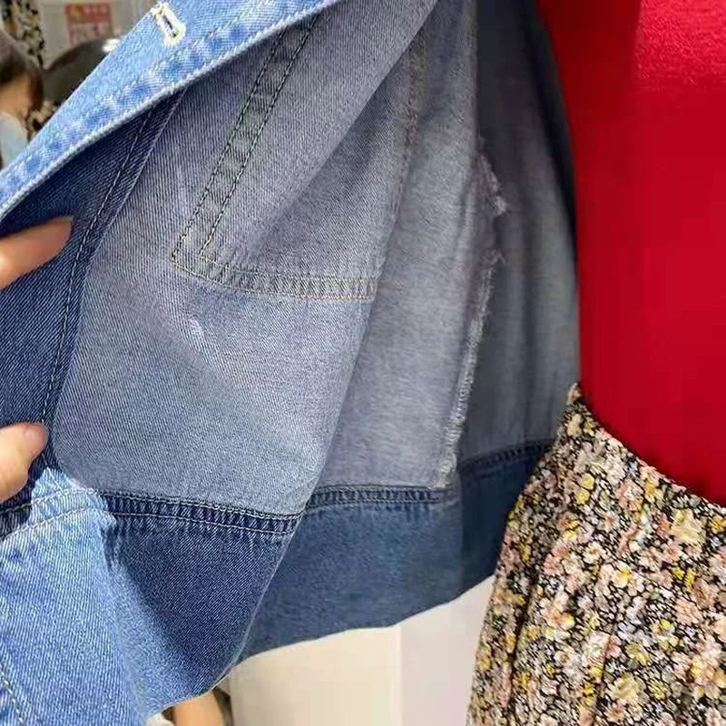 Jackets Women Turn-down Collar Summer Solid Fashion Leisure All-match Short Sleeve Pockets Feminino Denim Loose Korean Version
Jackets Women Turn-down Collar Summer Solid Fashion Leisure All-match Short Sleeve Pockets Feminino Denim Loose Korean Version