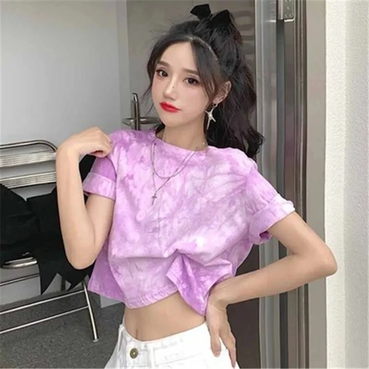 Tie dyed sweater women's 2021 new spring and autumn Korean loose high waist open navel short top coat fashion top
Tie dyed sweater women's 2021 new spring and autumn Korean loose high waist open navel short top coat fashion top