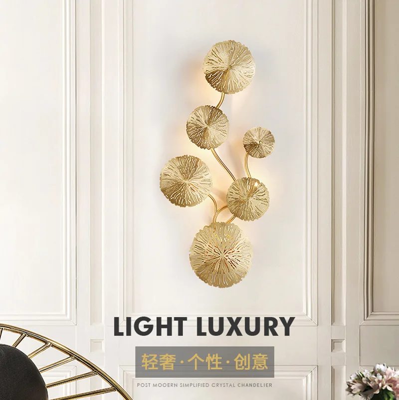 Lotus Leaf Art Stainless Indoor Wall Lamps Gold Fixtures Elegant Lamp Metal Creative Lights Led Wall Light For Living Room
Lotus Leaf Art Stainless Indoor Wall Lamps Gold Fixtures Elegant Lamp Metal Creative Lights Led Wall Light For Living Room