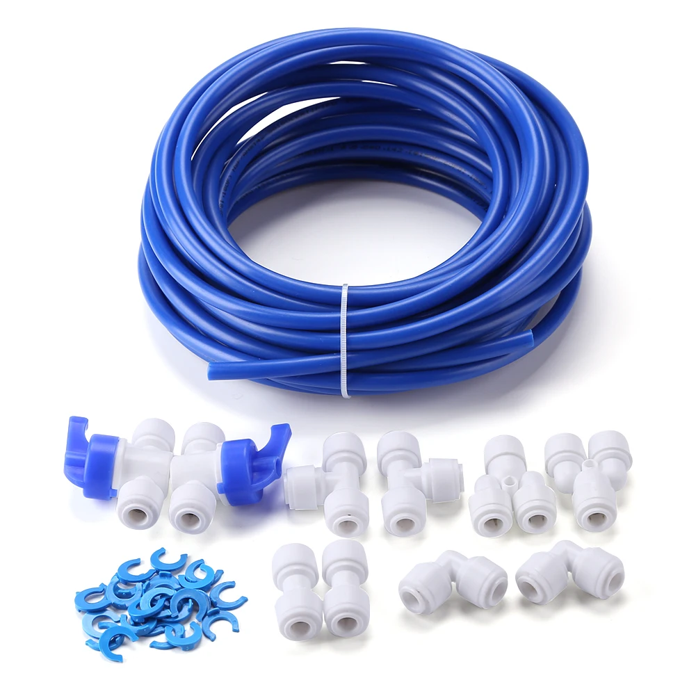 1/4 inch 10m Tube Quick Connector Pipe Fittings L/T/Y Type Straight Bend Tee Home Flexible Water Hose for Water Purifier System
1/4 inch 10m Tube Quick Connector Pipe Fittings L/T/Y Type Straight Bend Tee Home Flexible Water Hose for Water Purifier System