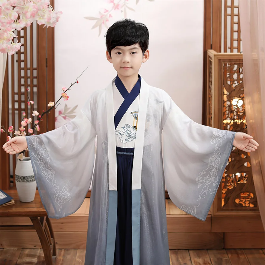 Boy Hanfu Robe Traditional Chinese Costumes Ancient Retro Tang New Year Suit Dance Cheongsam Kimono Toddler Cloth
Boy Hanfu Robe Traditional Chinese Costumes Ancient Retro Tang New Year Suit Dance Cheongsam Kimono Toddler Cloth