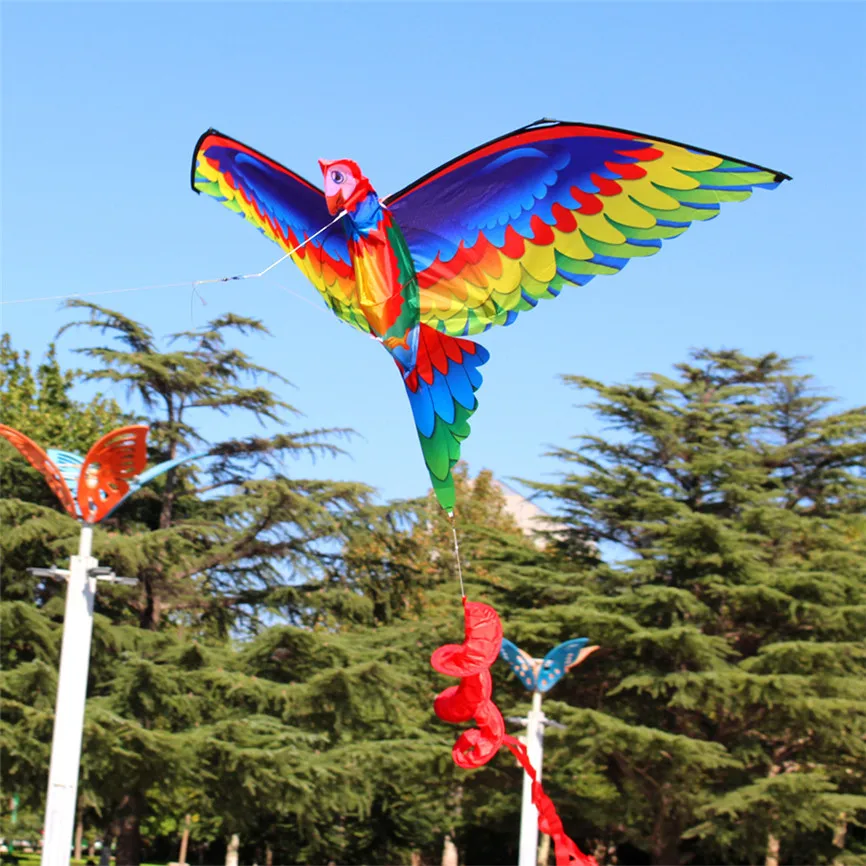 3D P-arrot K-ite Kids Toy Fun Outdoor Flying Activity Game Children With Tail Funny Toys Juguetes Brinquedos New | Игрушки и хобби