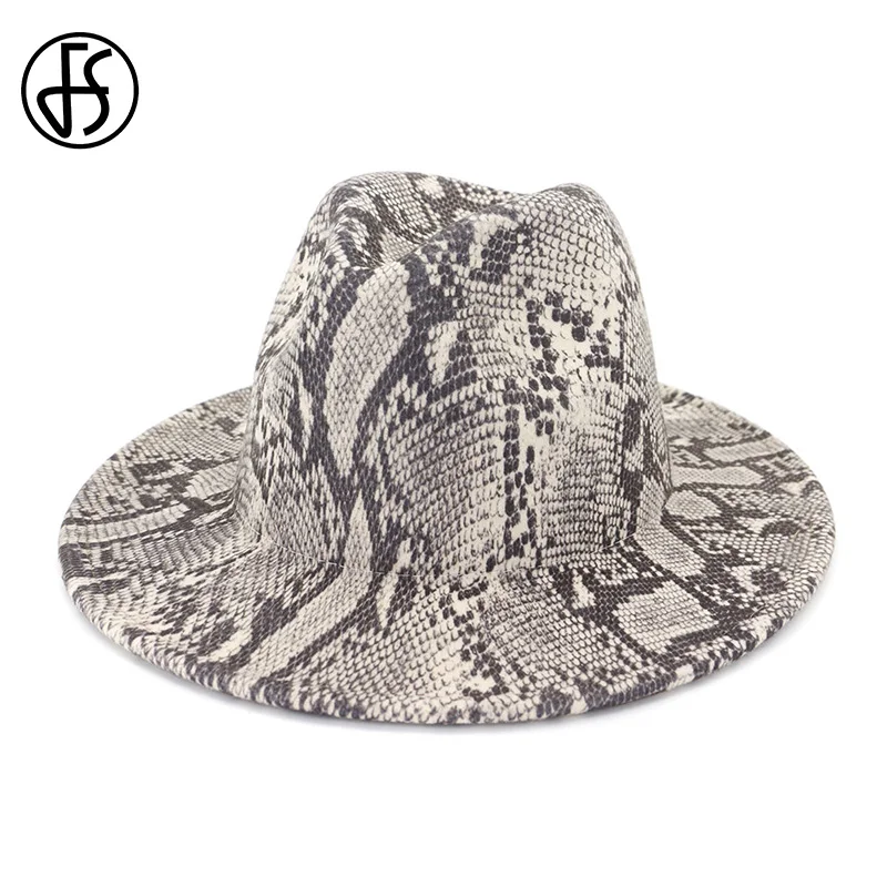 FS New Vintage Snake Print Men Hat Ladies Wide Brim Fedora Beige Brown Church Hats Women Elegant Chapeu Feminino Sombrero Cap
FS New Vintage Snake Print Men Hat Ladies Wide Brim Fedora Beige Brown Church Hats Women Elegant Chapeu Feminino Sombrero Cap