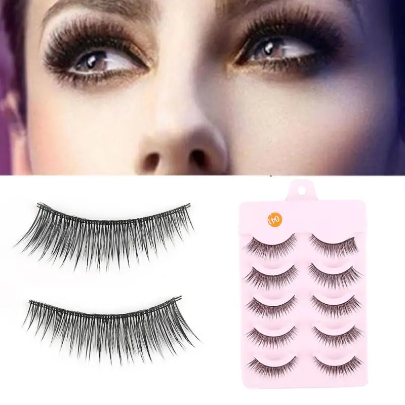 5 Pairs Cross Natural Lashes extension Eye Makeup Real Fiber Full Strip False Eyelashes Tools
5 Pairs Cross Natural Lashes extension Eye Makeup Real Fiber Full Strip False Eyelashes Tools