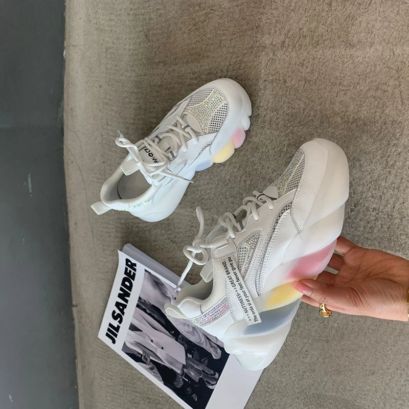 2021 Summer Fashion Thick Bottom Thin Mesh Sports Vulcanized Shoes Korean Version Of Rainbow Bottom Breathable Casual Shoes
2021 Summer Fashion Thick Bottom Thin Mesh Sports Vulcanized Shoes Korean Version Of Rainbow Bottom Breathable Casual Shoes