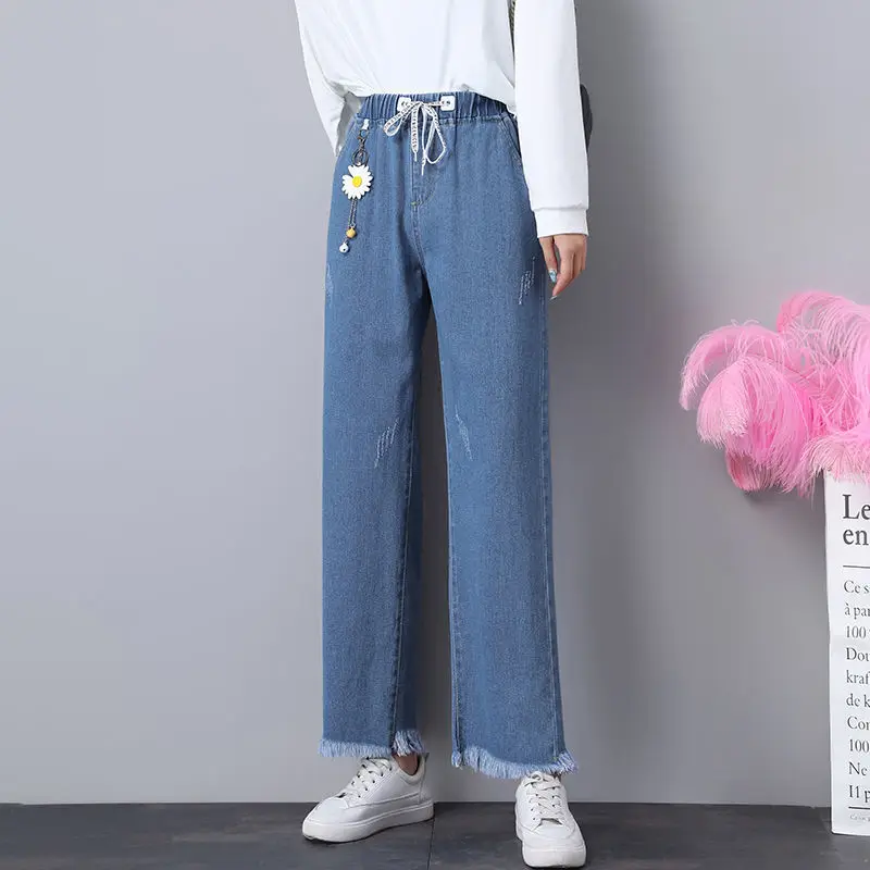 Spring and autumn loose girls straight wide leg pants middle school and high school students elastic waist casual big kids Wide
Spring and autumn loose girls straight wide leg pants middle school and high school students elastic waist casual big kids Wide