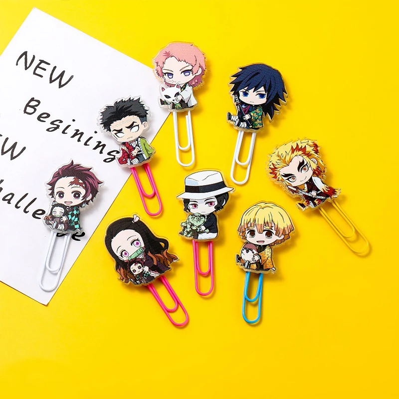 Demon Slayer Cute Metal Paper Clips Tanjirou Nezuko Figures Bookmark Decorative Office Pin folder Accessories Cosplay Prop Gift
Demon Slayer Cute Metal Paper Clips Tanjirou Nezuko Figures Bookmark Decorative Office Pin folder Accessories Cosplay Prop Gift