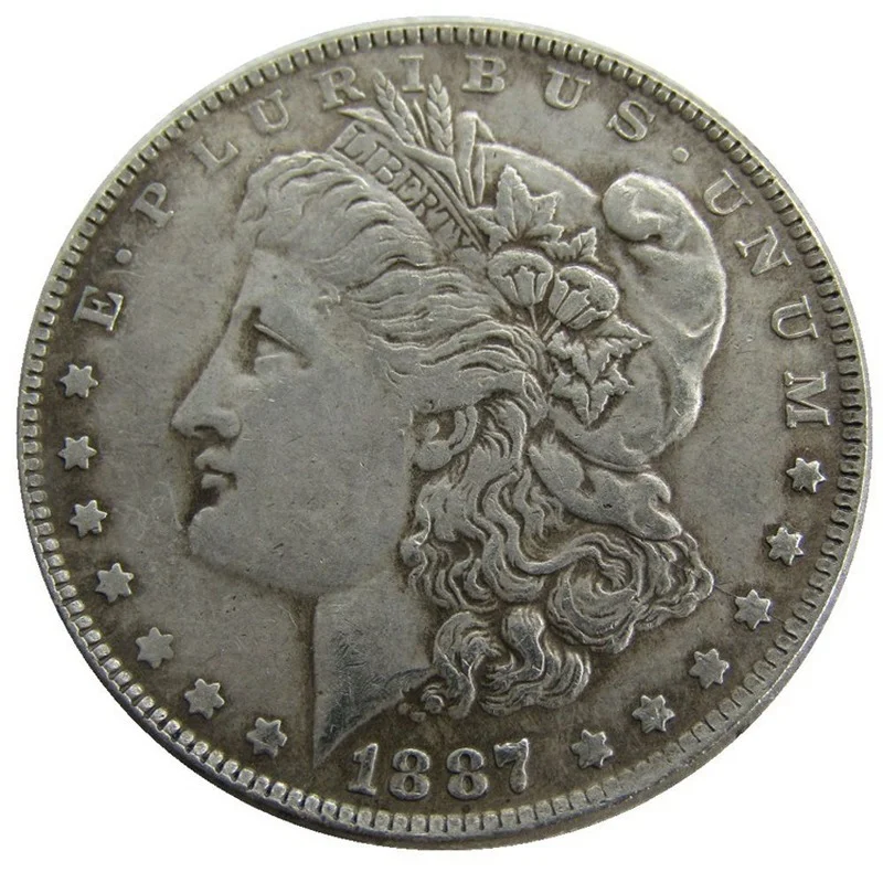 Посеребренная монета Liberty Cupronickel в Богу, мы доверяем, копия, США, 1887 куб. См, Морган, один доллар, монета США
Посеребренная монета Liberty Cupronickel в Богу, мы доверяем, копия, США, 1887 куб. См, Морган, один доллар, монета США