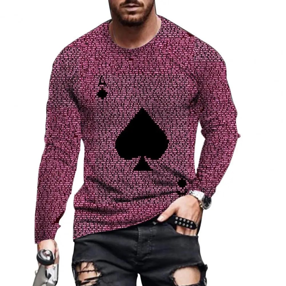 Men Fashion Printed Shirts Pullover Top Popular Quick Drying Round Neck Long Sleeve Playing Card Top for Men Autumn Male Clothes
Men Fashion Printed Shirts Pullover Top Popular Quick Drying Round Neck Long Sleeve Playing Card Top for Men Autumn Male Clothes