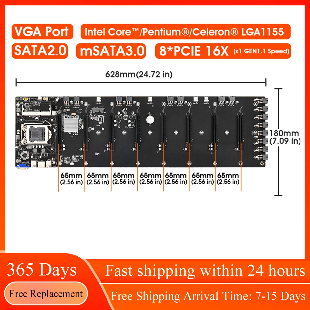 B75 материнская плата LGA 1155 8 Pci Express 16X GPU видеокарта 2 USB3.0 DDR3 MSATA 3,0 SATA2.0 ETH Ethereum Майнер Rig 
B75 материнская плата LGA 1155 8 Pci Express 16X GPU видеокарта 2 USB3.0 DDR3 MSATA 3,0 SATA2.0 ETH Ethereum Майнер Rig