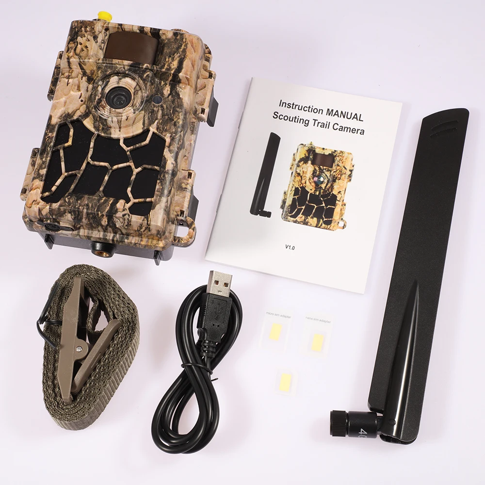 4.8CG Night Vision Infrared APP Control Waterproof Solar Power Wildlife Game Hunting Scouting Trail Camera 4G LTE
4.8CG Night Vision Infrared APP Control Waterproof Solar Power Wildlife Game Hunting Scouting Trail Camera 4G LTE