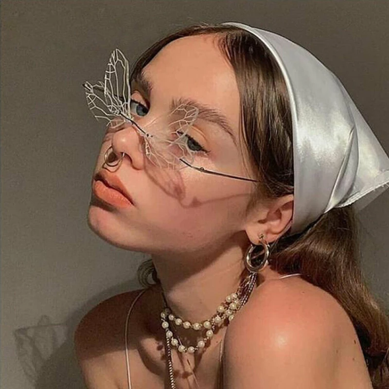 Lady's Vintage Dragonfly Wings Sunglasses Fashion Rimless Clear Lens Eyewear Men Pink Yellow Sun Glasses Narrow Eyeglasses
Lady's Vintage Dragonfly Wings Sunglasses Fashion Rimless Clear Lens Eyewear Men Pink Yellow Sun Glasses Narrow Eyeglasses