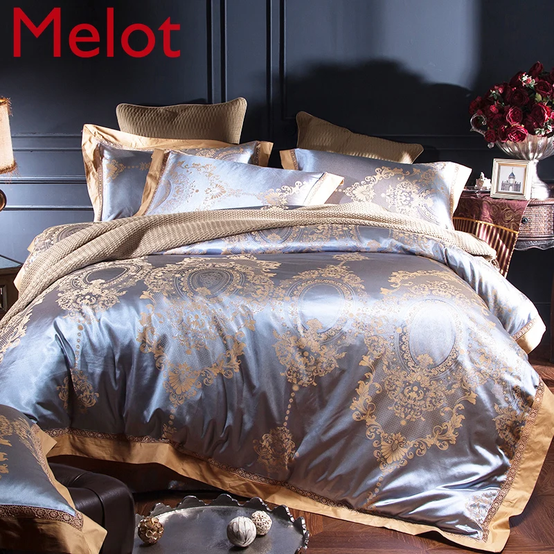 High-End Luxury Bed Cover Four-Piece Set All Cotton Pure Cotton Bed Sheets High-End Graceful Satin Quilt Cover bedding set
High-End Luxury Bed Cover Four-Piece Set All Cotton Pure Cotton Bed Sheets High-End Graceful Satin Quilt Cover bedding set