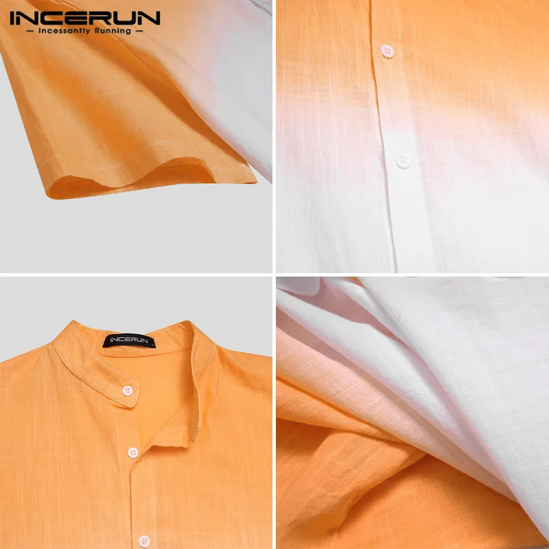 INCERUN 2021 Men Shirt Short Sleeve Gradient Streetwear Cotton Summer Breathable Casual Blouse Tie Dye Harajuku Chic Camisas 3XL
INCERUN 2021 Men Shirt Short Sleeve Gradient Streetwear Cotton Summer Breathable Casual Blouse Tie Dye Harajuku Chic Camisas 3XL
