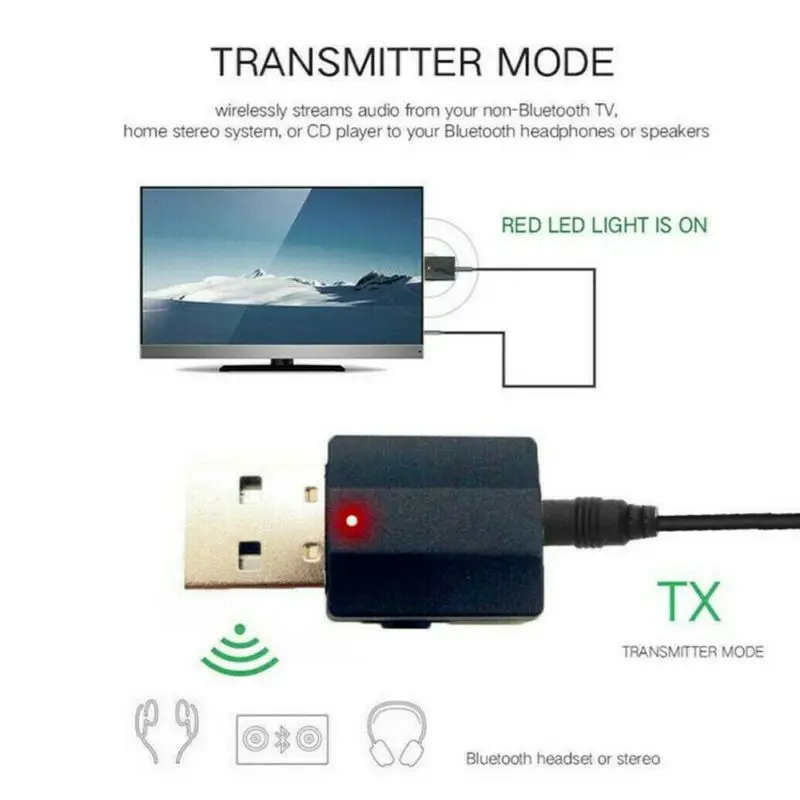 Новинка 2020 приемник передатчика Bluetooth 5 0 технология Два в одном с синей