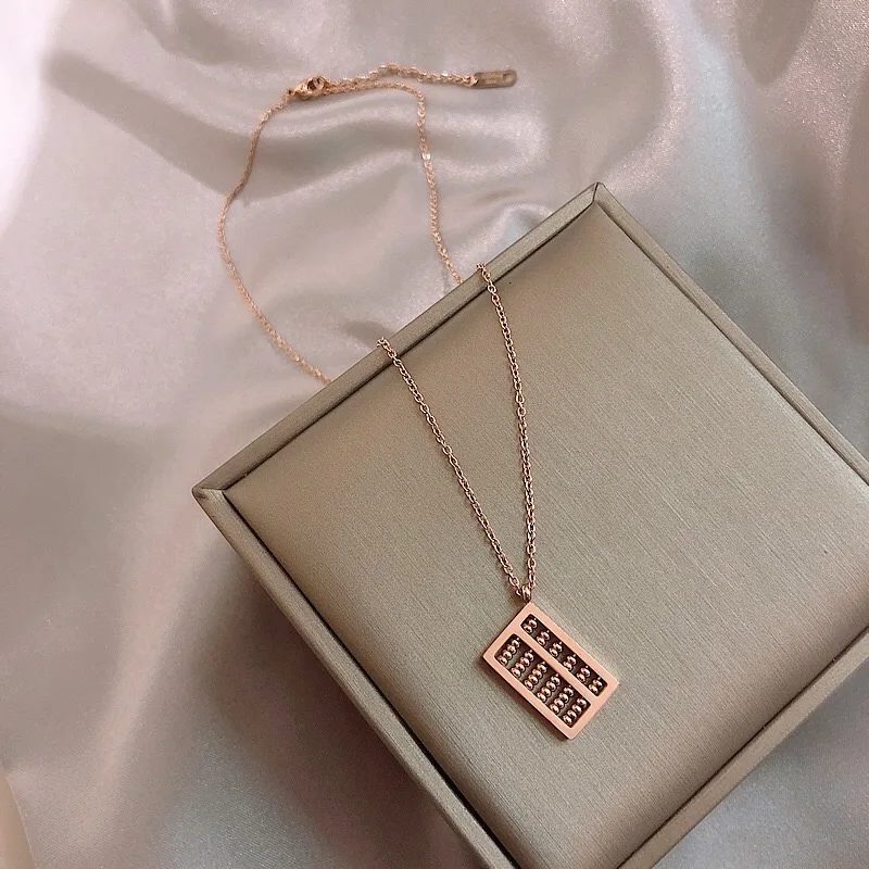 New ladies titanium steel creative abacus necklace clavicle chain simple fashion wild pendant necklace birthday gift wholesale
New ladies titanium steel creative abacus necklace clavicle chain simple fashion wild pendant necklace birthday gift wholesale
