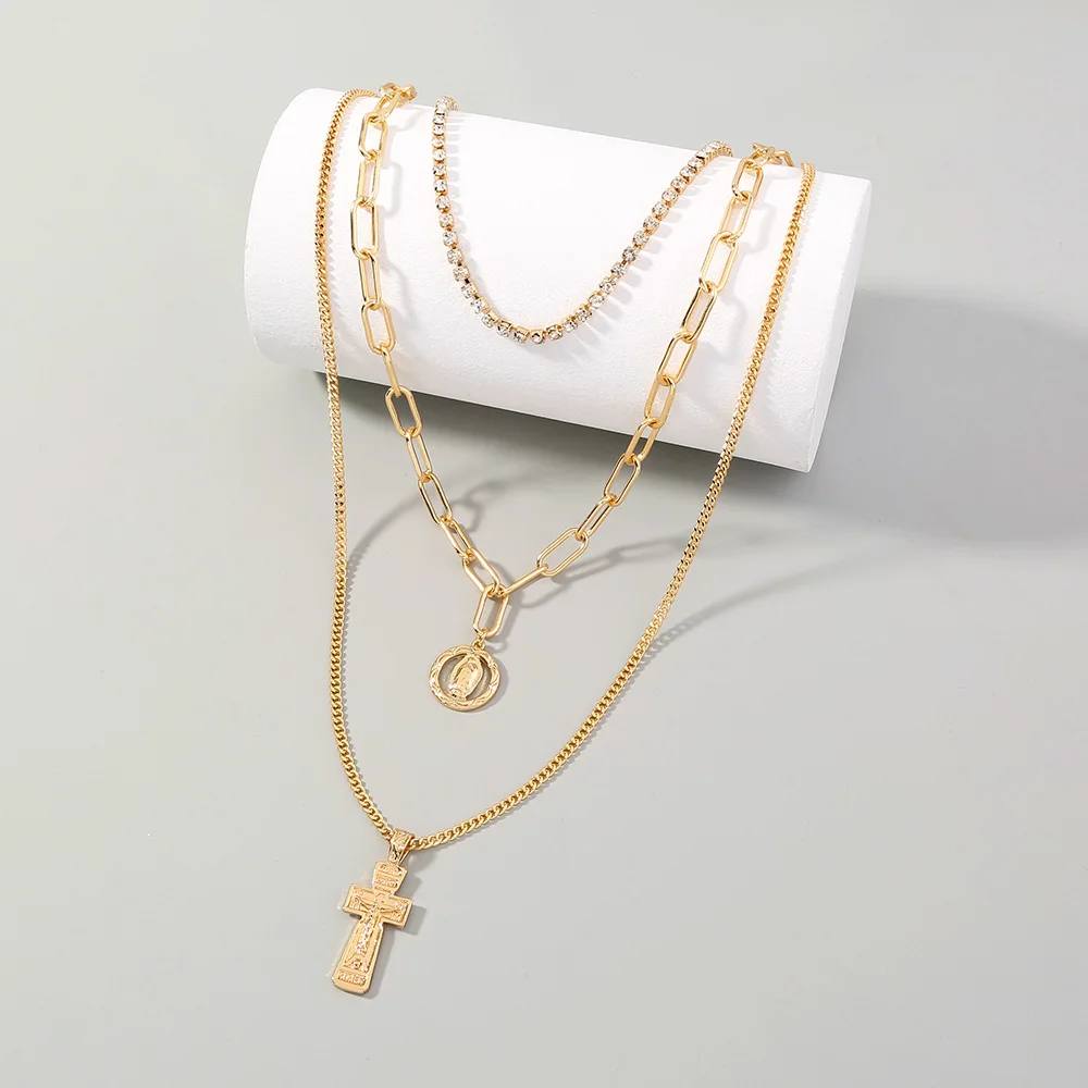 Wholesale European Style Popular Necklace Fashion Cross Jesus Pendant Multi-Layer With Promotion Twin Women
Wholesale European Style Popular Necklace Fashion Cross Jesus Pendant Multi-Layer With Promotion Twin Women