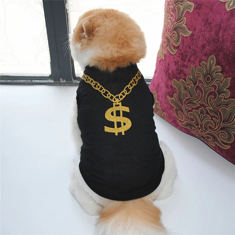 2021 Fashion Dog Vest Durable Pet Dog T-shirt Breathable Mesh Pet Vest Dollar Necklace Print Dog Sleeveless Shirt Dog Clothes
2021 Fashion Dog Vest Durable Pet Dog T-shirt Breathable Mesh Pet Vest Dollar Necklace Print Dog Sleeveless Shirt Dog Clothes