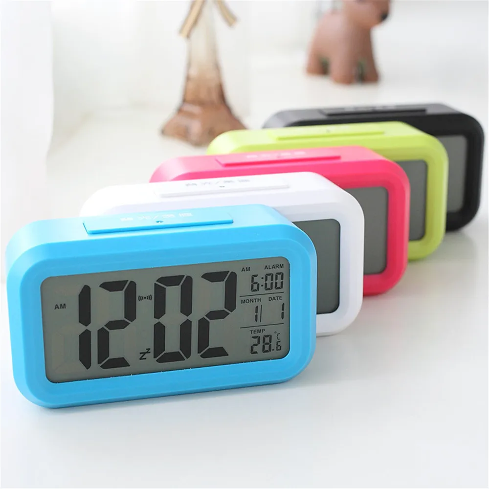 1Pcs LED Digital Alarm Clock Electronic Clock Smart Mute Backlight Display Temperature & Calendar Snooze Function Alarm Clock
1Pcs LED Digital Alarm Clock Electronic Clock Smart Mute Backlight Display Temperature & Calendar Snooze Function Alarm Clock