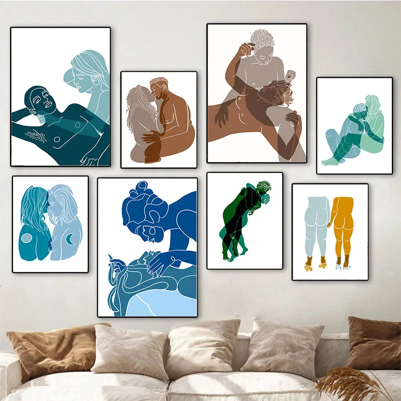 Couple Art Canvas Painting Abstract Couple Nude Body Posters and Prints Nordic Picture for Bedroom Living Room Home Decor
Couple Art Canvas Painting Abstract Couple Nude Body Posters and Prints Nordic Picture for Bedroom Living Room Home Decor