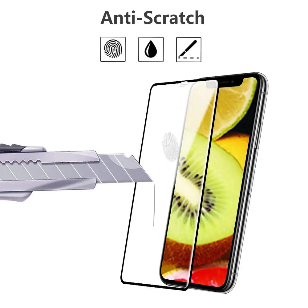 9H матовое закаленное стекло для Iphone X XS XR MAX полное покрытие Защитная пленка 6 6S 7 8