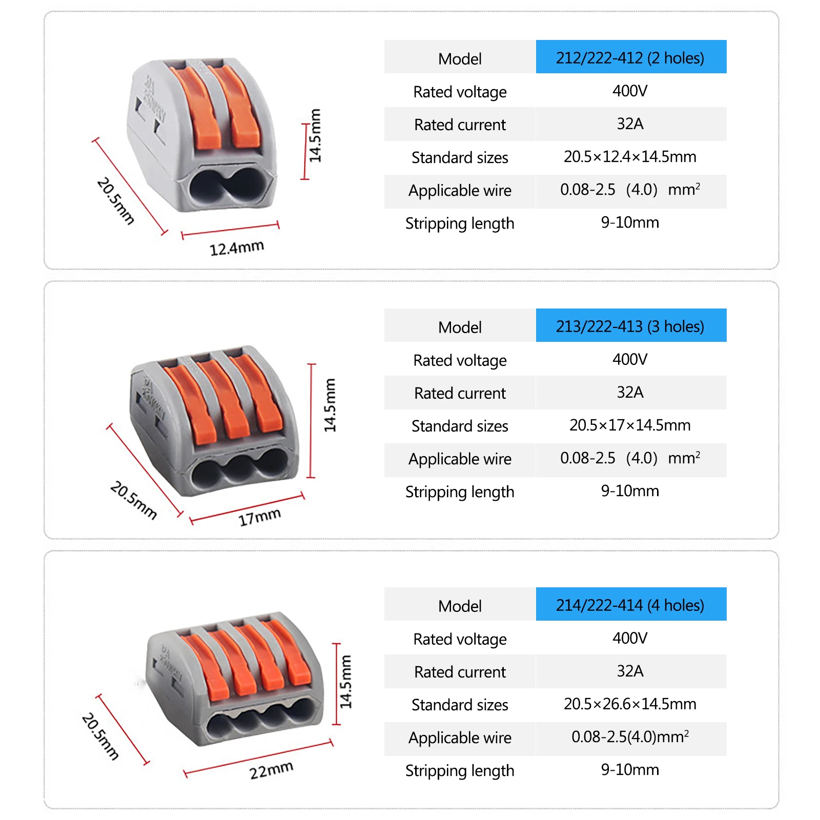30/55/60 pieces/set Terminal Spring Lever Nut Terminal Block Reusable Cable Connector Wire Insulation Tool Household
30/55/60 pieces/set Terminal Spring Lever Nut Terminal Block Reusable Cable Connector Wire Insulation Tool Household