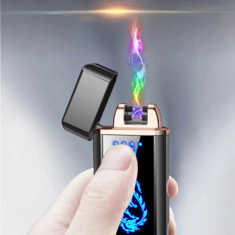 Factory Wholesale Rechargeable Lighter Touch Full LCD Screen Dual Arc Power Display USB Cigarette
Factory Wholesale Rechargeable Lighter Touch Full LCD Screen Dual Arc Power Display USB Cigarette