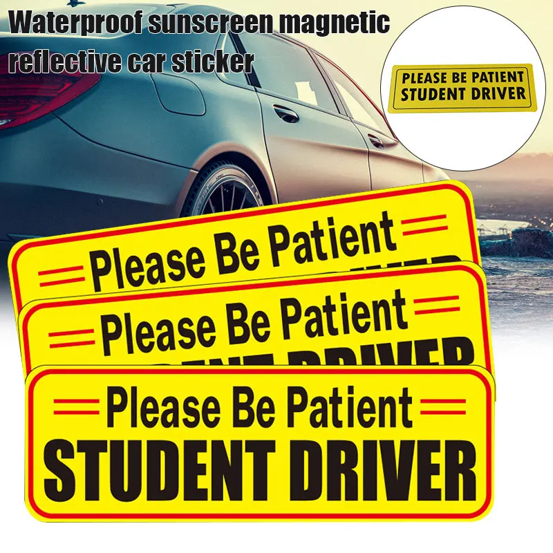 3PCS Student Driver Magnet Safety Sign Vehicle Bumper Magnet Car Vehicle Reflective Sign Sticker Bumper for New Drivers BIN
3PCS Student Driver Magnet Safety Sign Vehicle Bumper Magnet Car Vehicle Reflective Sign Sticker Bumper for New Drivers BIN