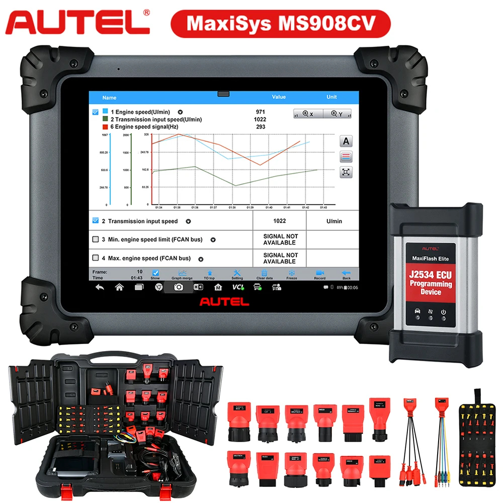 Диагностический сканер Autel Maxisys CV MS908CV с инструментом программирования ЭБУ J2534 для грузовиков, диагностика коммерческих автомобилей
Диагностический сканер Autel Maxisys CV MS908CV с инструментом программирования ЭБУ J2534 для грузовиков, диагностика коммерческих автомобилей