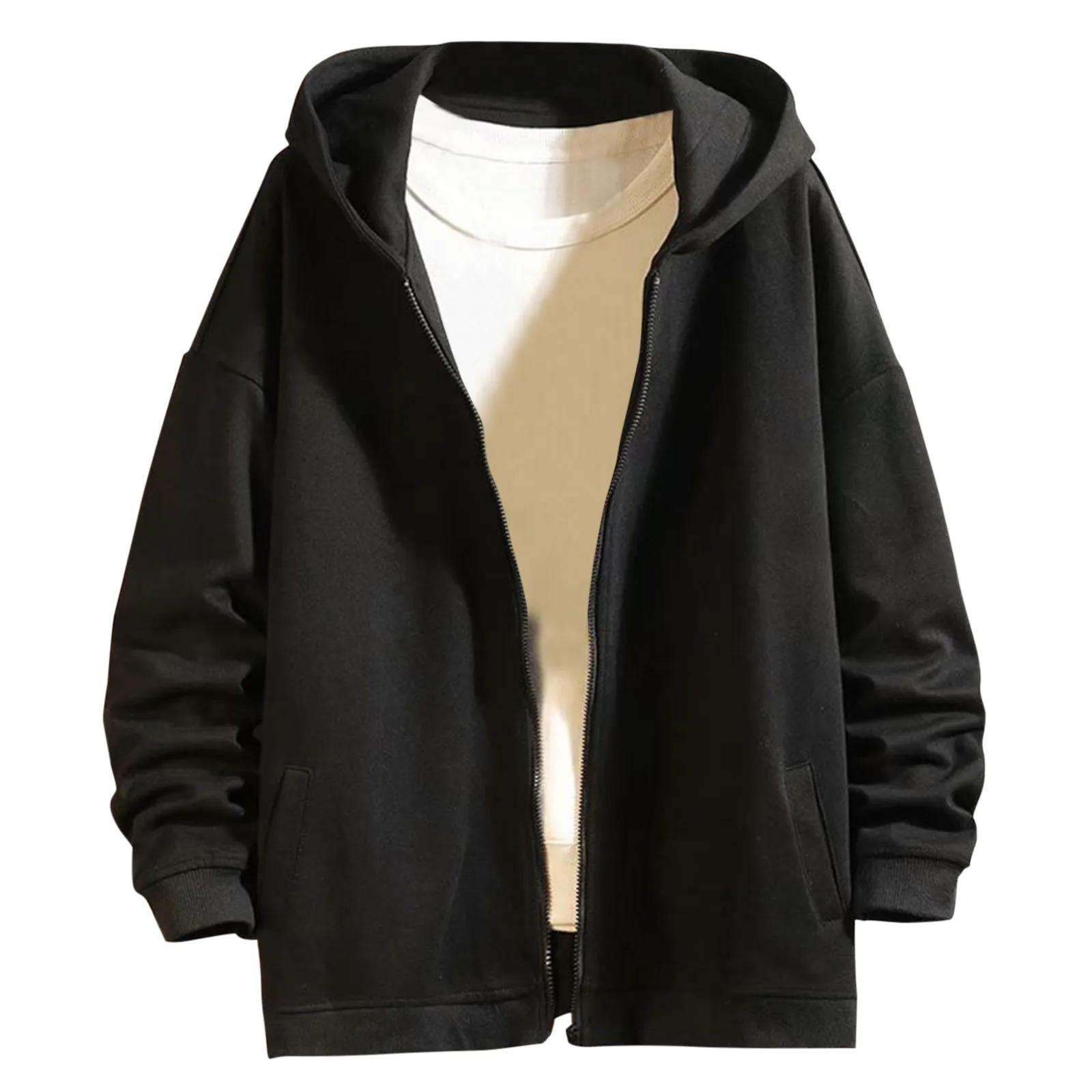 Men's Black Fleece Jacket Coat For Winter Autumn Thicken Casual Zip Up Jackets Hooded Tops Long Sleeve Outwear
Men's Black Fleece Jacket Coat For Winter Autumn Thicken Casual Zip Up Jackets Hooded Tops Long Sleeve Outwear