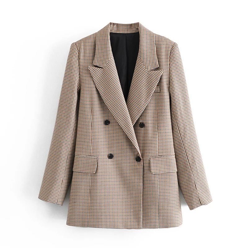 2020 new Women Autumn winter Plaid print jacket Coat Turn-down Collar Long Coat Lady Streetwear Outwear Flower buttons
2020 new Women Autumn winter Plaid print jacket Coat Turn-down Collar Long Coat Lady Streetwear Outwear Flower buttons