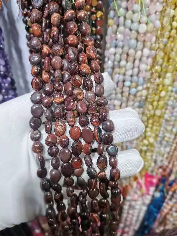 Natural Stone Irregular Shape Red Tiger Eye Loose Beads for Jewelry Making DIY Bracelet Necklace Accessories 6x8mm Strand 15"
Natural Stone Irregular Shape Red Tiger Eye Loose Beads for Jewelry Making DIY Bracelet Necklace Accessories 6x8mm Strand 15"