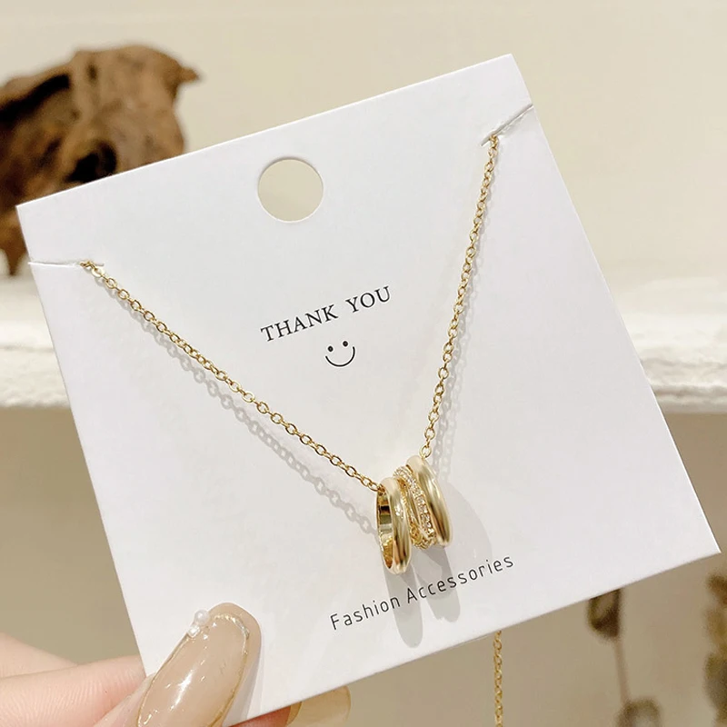 2021 New Fashion Personality Three Circle Metal Diamond Pendant Titanium Steel Necklace Feminine Exquisite Clavicle Chain
2021 New Fashion Personality Three Circle Metal Diamond Pendant Titanium Steel Necklace Feminine Exquisite Clavicle Chain
