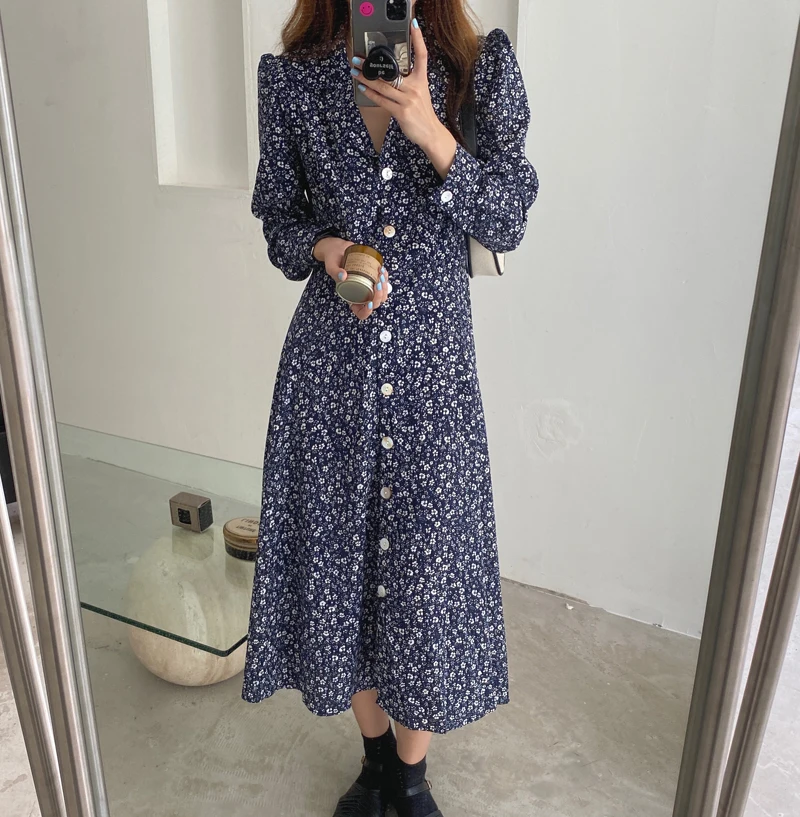 Vintage Women Floral Print Dress Boho spring autumn Long Sleeve Maxi Dress Casual Shirt Dresses Robe JK503
Vintage Women Floral Print Dress Boho spring autumn Long Sleeve Maxi Dress Casual Shirt Dresses Robe JK503