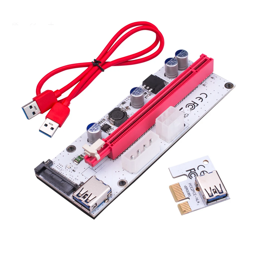 10 шт. VER008S Molex 4Pin SATA 6PIN PCIE PCI-E PCI Express Райзер-карта 008s адаптер 1X к 16X USB3.0 удлинитель Майнер
10 шт. VER008S Molex 4Pin SATA 6PIN PCIE PCI-E PCI Express Райзер-карта 008s адаптер 1X к 16X USB3.0 удлинитель Майнер