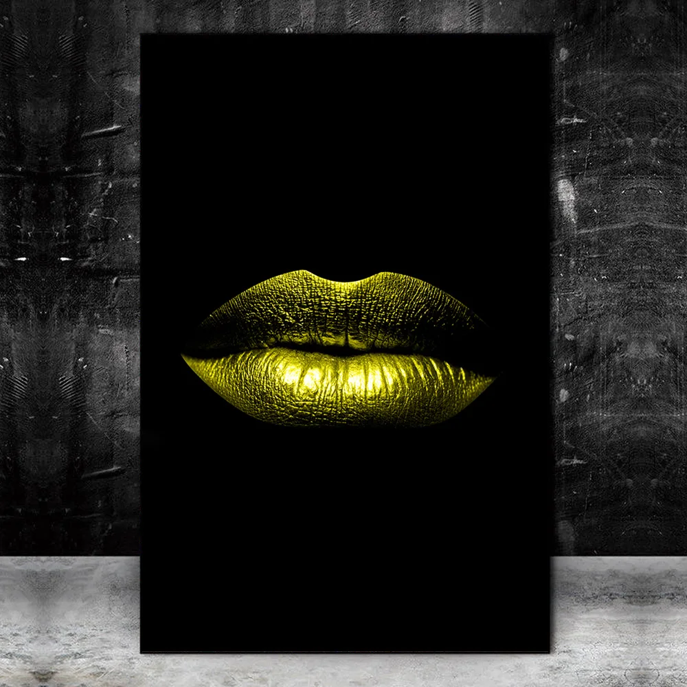 Abstract Golden Sexy Lips Canvas Art Posters And Prints Black Woman Canvas Paintings on the Wall Art Pictures Home Wall Decor
Abstract Golden Sexy Lips Canvas Art Posters And Prints Black Woman Canvas Paintings on the Wall Art Pictures Home Wall Decor