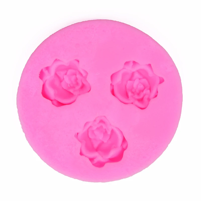

3 Rose Mold DIY Flower Baking Silicone Cake Decorating Tool Pastry Fondant Sugar Craft Moulds Chocolate Biscuits Cookies Kitchen