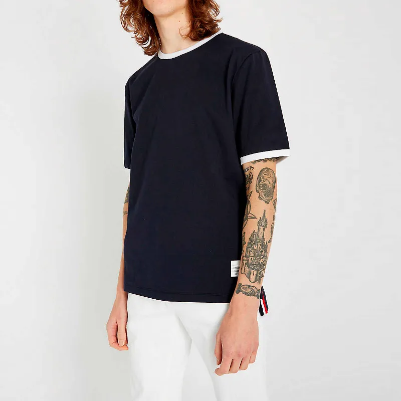 Fashion TB 2021 Brand T-shirt O-Neck Collar Patchwork Short-sleeved T-shirt Men Women Cotton Couple Summer Casual Clothing
Fashion TB 2021 Brand T-shirt O-Neck Collar Patchwork Short-sleeved T-shirt Men Women Cotton Couple Summer Casual Clothing