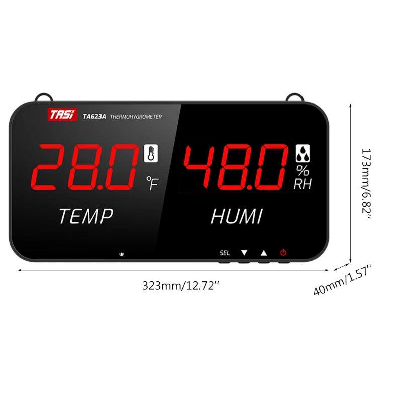 13" Termometer Hygrometer Temperatury Humidity Meter Dispaly 32*17cm with Alarm function for Office Home Indoor Outdoor 649A
13" Termometer Hygrometer Temperatury Humidity Meter Dispaly 32*17cm with Alarm function for Office Home Indoor Outdoor 649A