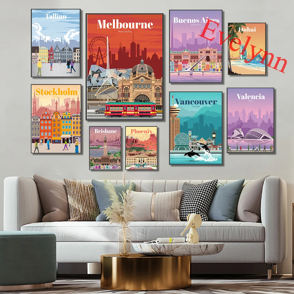 Travel Poster,Dubai Miami City Nyc San Francisco Italy Brazil Dublin City Poland Modern Living Room Decor Prints Wall Art Canvas
Travel Poster,Dubai Miami City Nyc San Francisco Italy Brazil Dublin City Poland Modern Living Room Decor Prints Wall Art Canvas